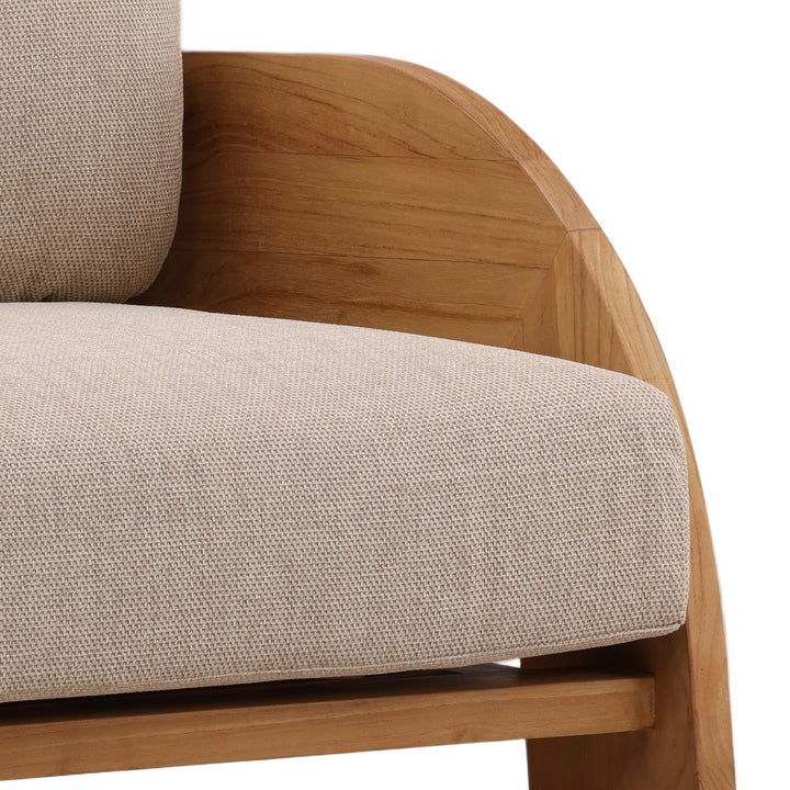 Avrel Sand Olefin Outdoor Lounge Chair, detail 2 view