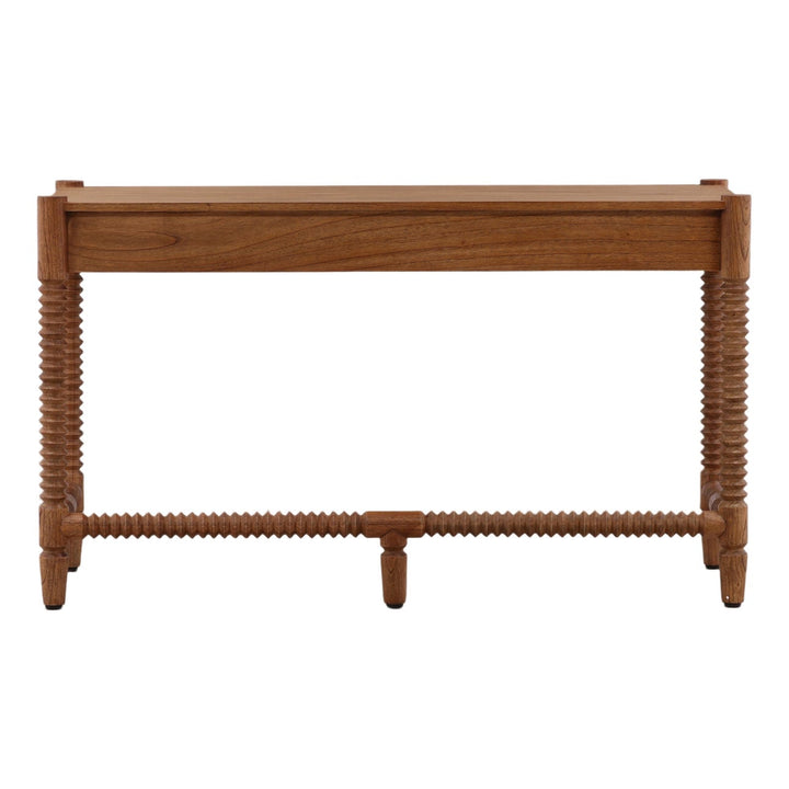 Feron Mindi Wood Desk, back view