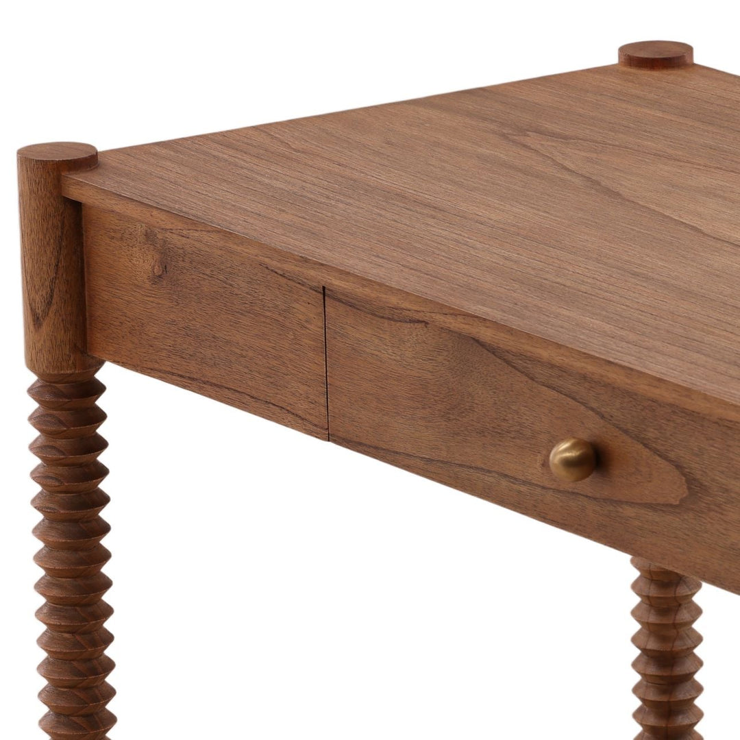 Feron Mindi Wood Desk, detail 3 view