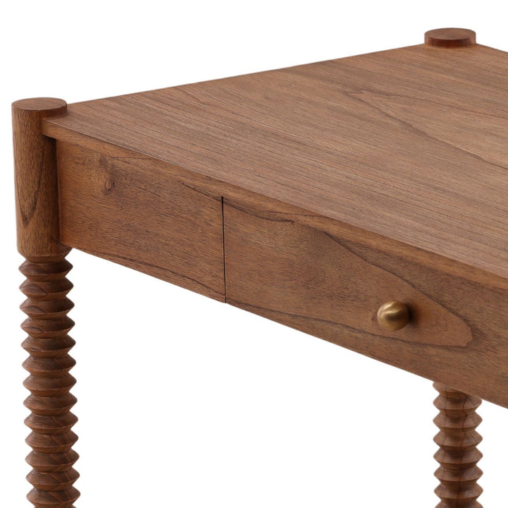 Feron Mindi Wood Desk, detail 3 view