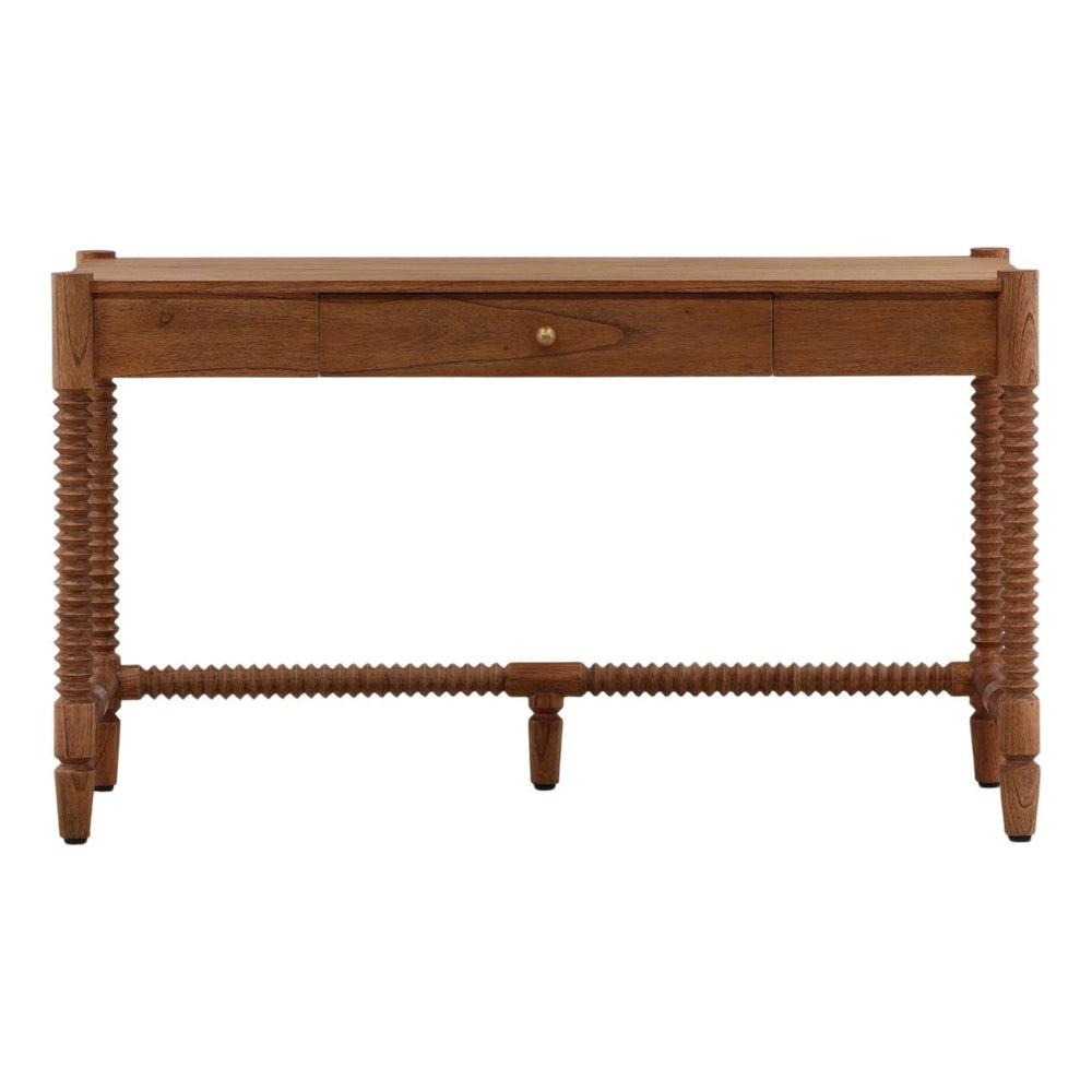 Feron Mindi Wood Desk, front view