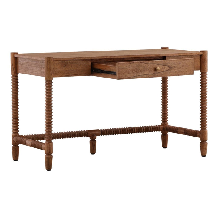 Feron Mindi Wood Desk, open door view