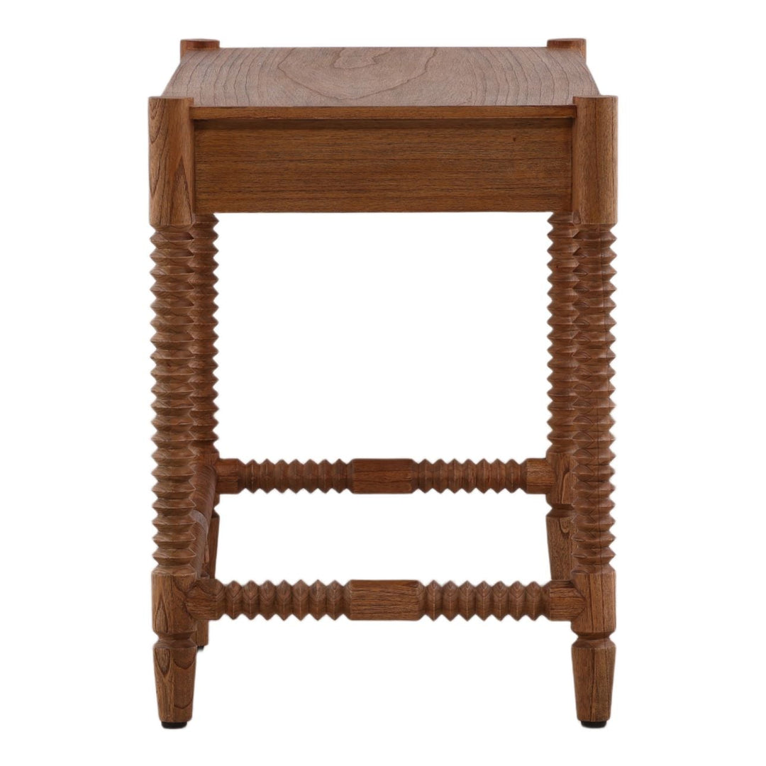 Feron Mindi Wood Desk, profile view