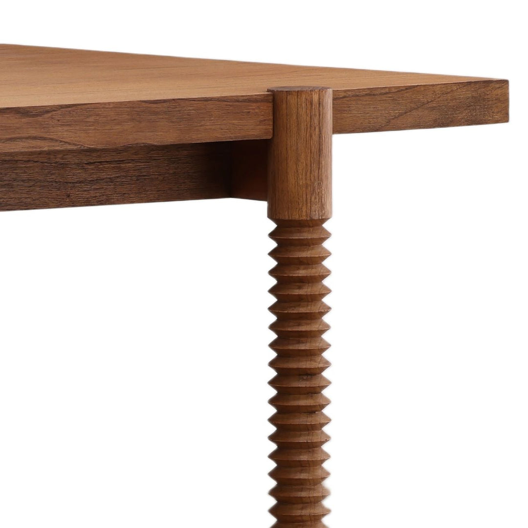 Fenton Mindi Wood Dining Table, detail 2 view
