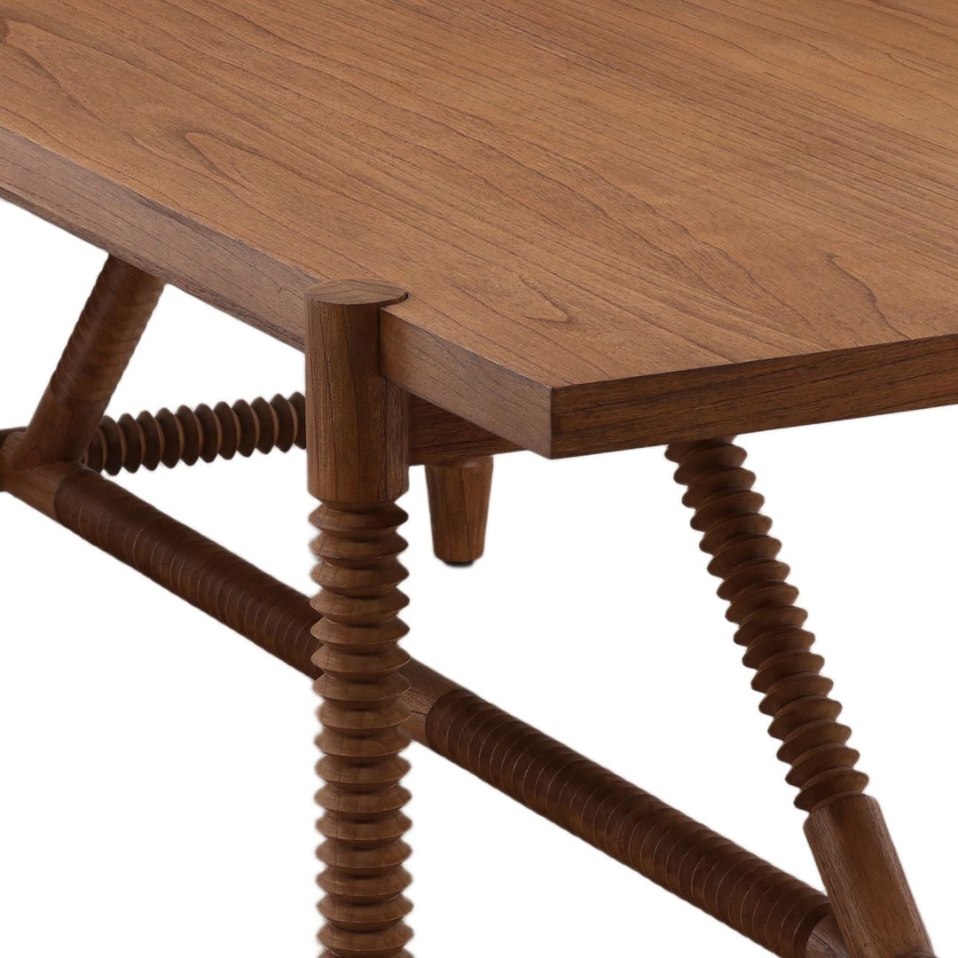 Fenton Mindi Wood Dining Table, detail 3 view