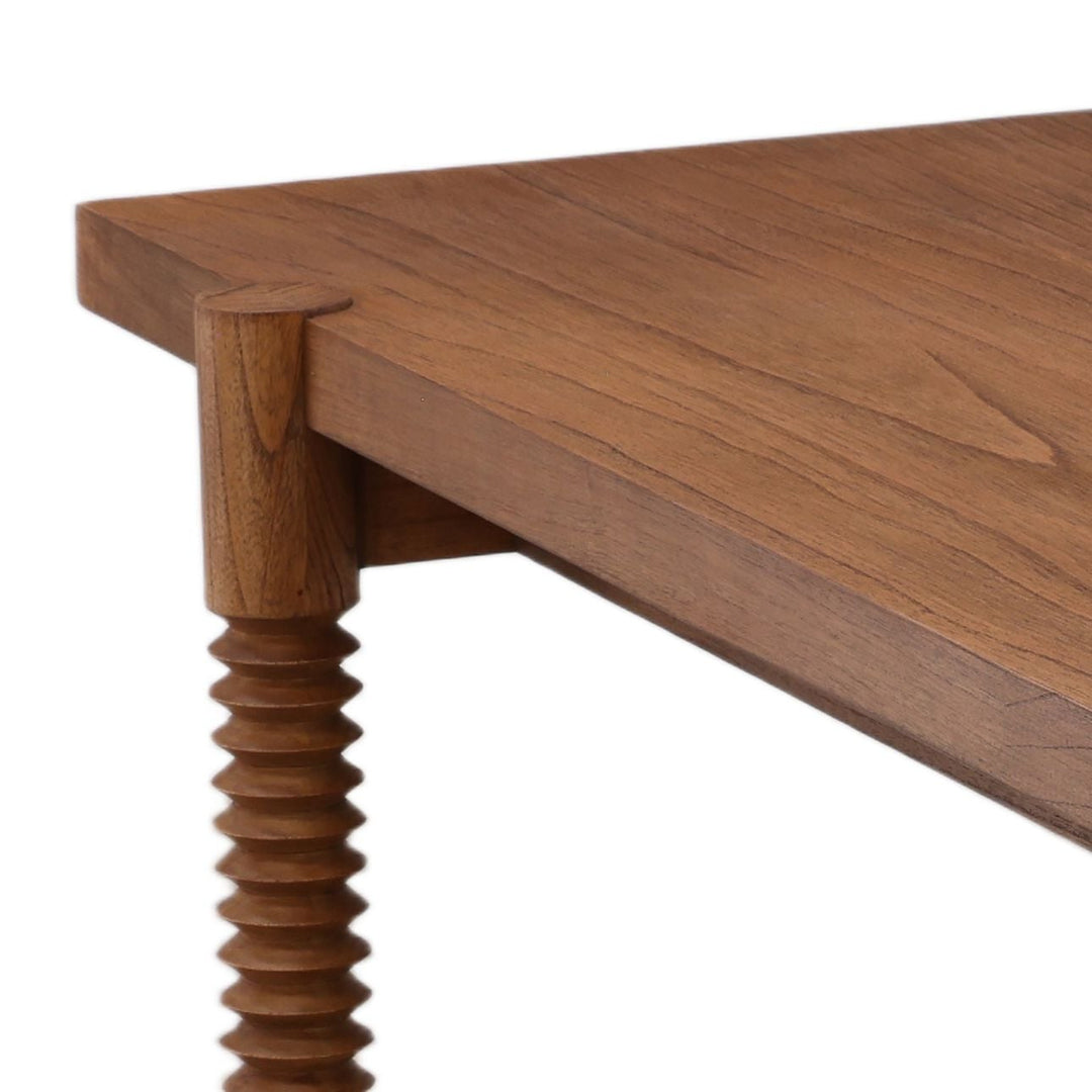 Fenton Mindi Wood Dining Table, detail 4 view