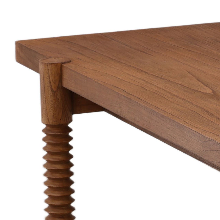 Fenton Mindi Wood Dining Table, detail 4 view