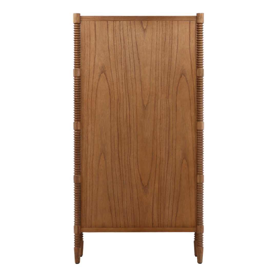 Feron Mindi Wood Storage Cabinet, back view