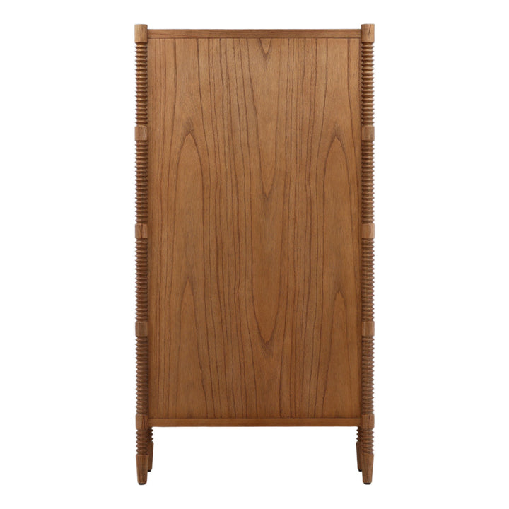 Feron Mindi Wood Storage Cabinet, back view