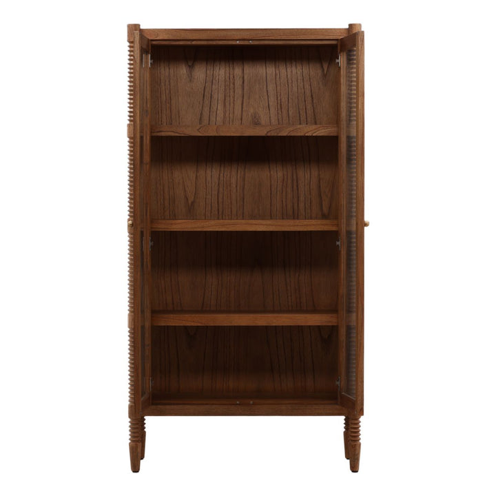 Feron Mindi Wood Storage Cabinet, open door view