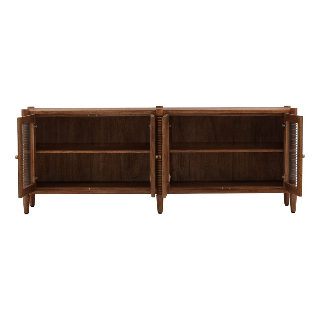 Feron Mindi Wood Sideboard, open door view