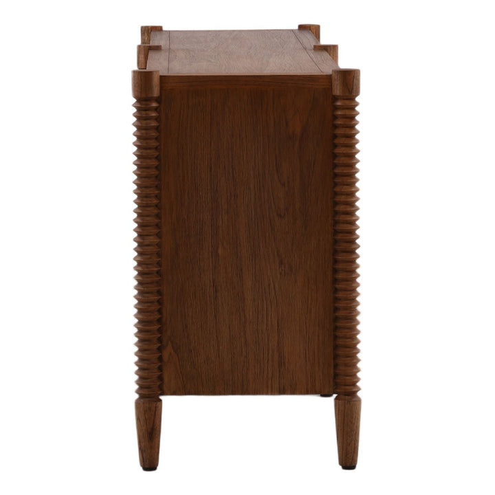Feron Mindi Wood Sideboard, profile view