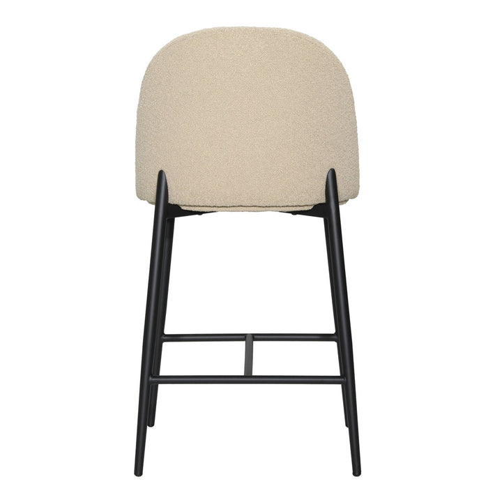 Ramelle Sand Boucle Counter Stool, back view