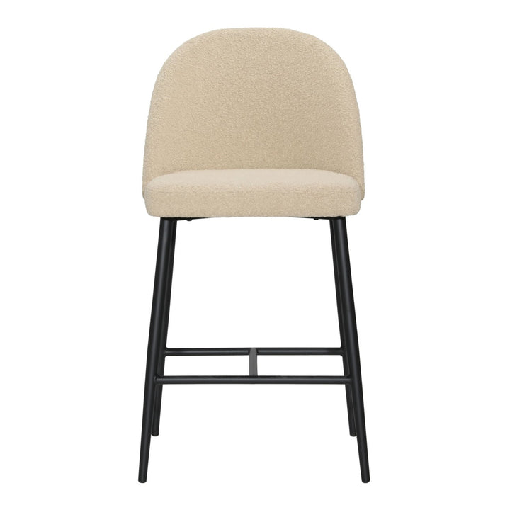 Ramelle Sand Boucle Counter Stool, front view