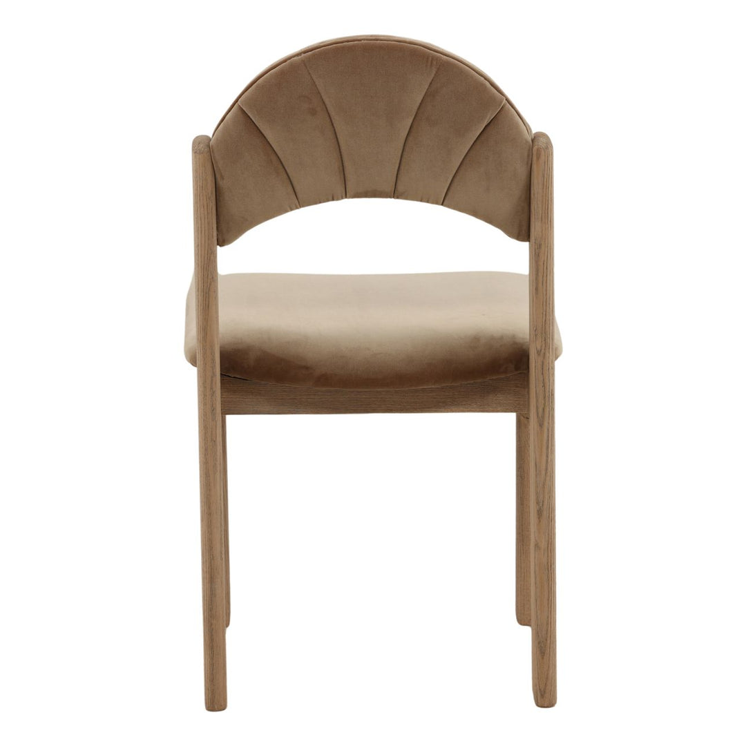 Ulana Velvet and Ash Dining Chair, back view