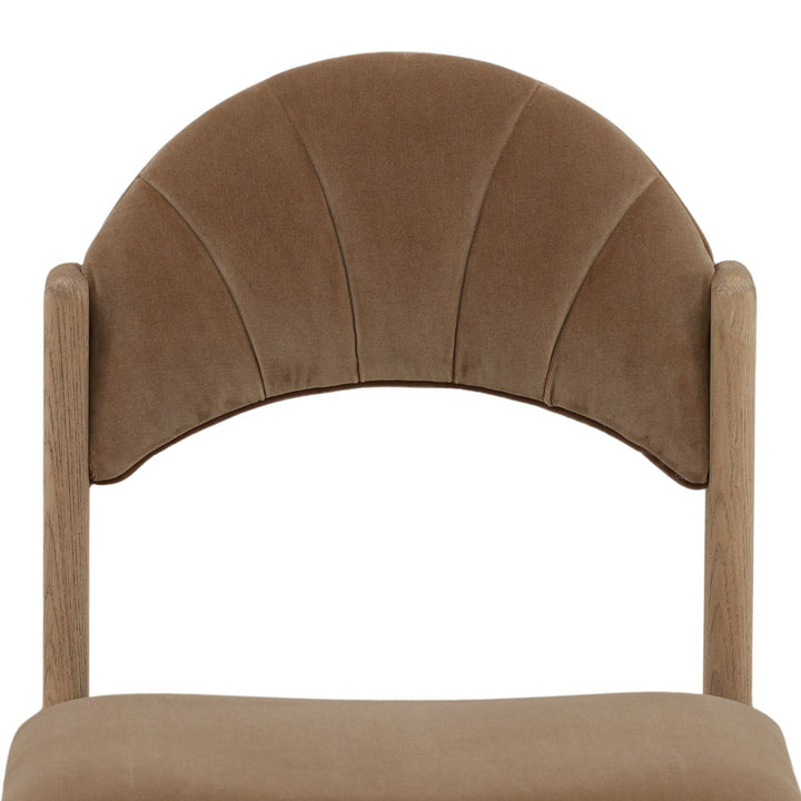 Ulana Velvet and Ash Dining Chair, detail 1 view