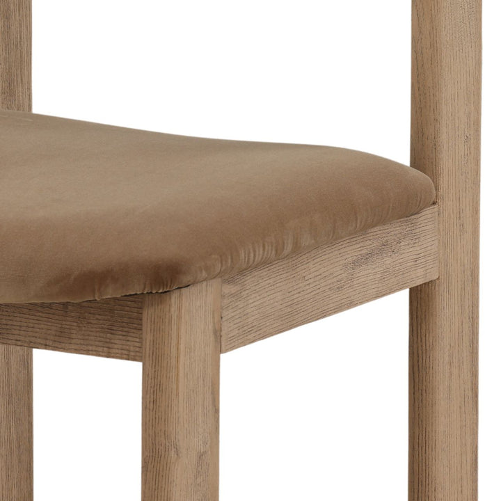 Ulana Velvet and Ash Dining Chair, detail 2 view