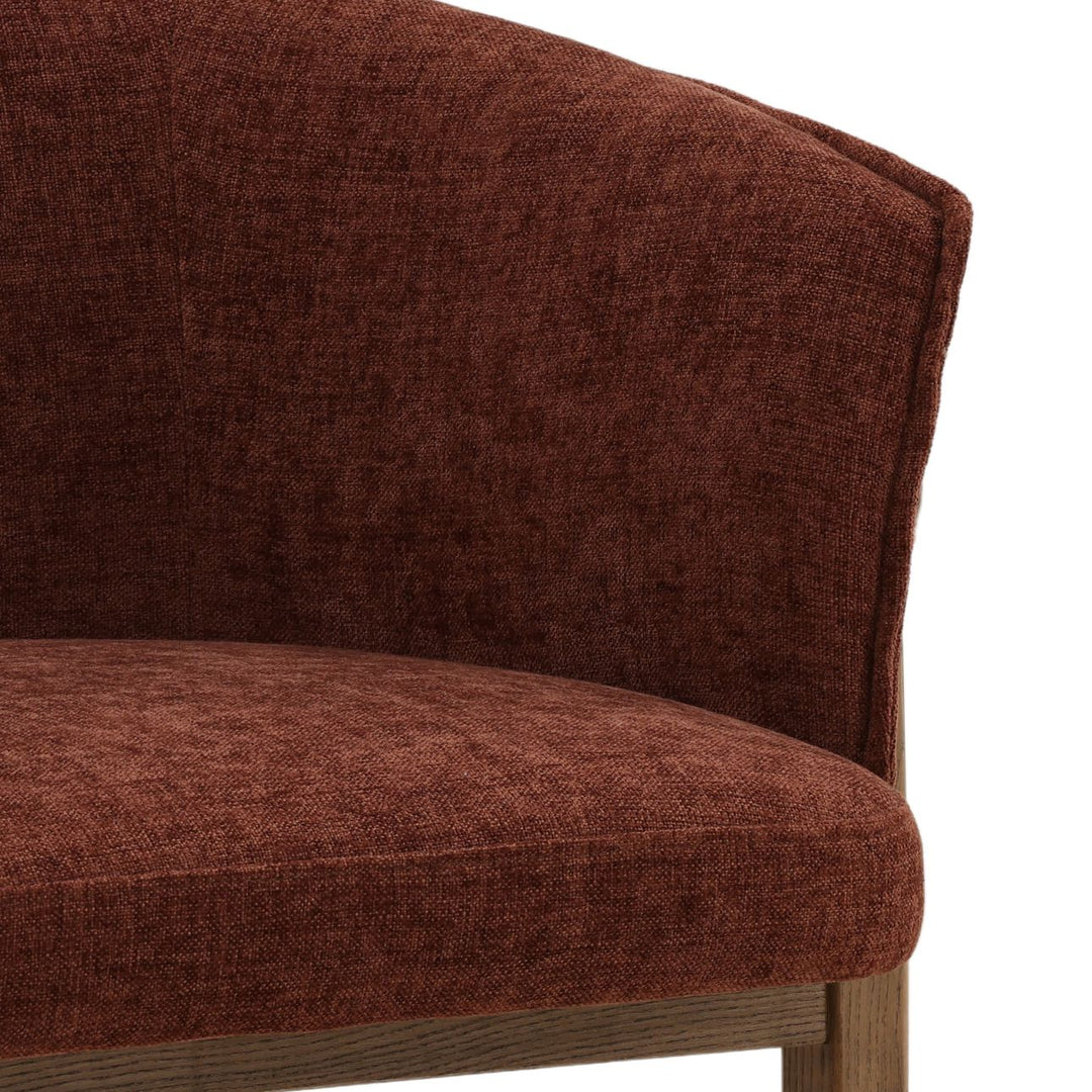 Delwyn Rust Chenille Dining Chair, detail 2 view