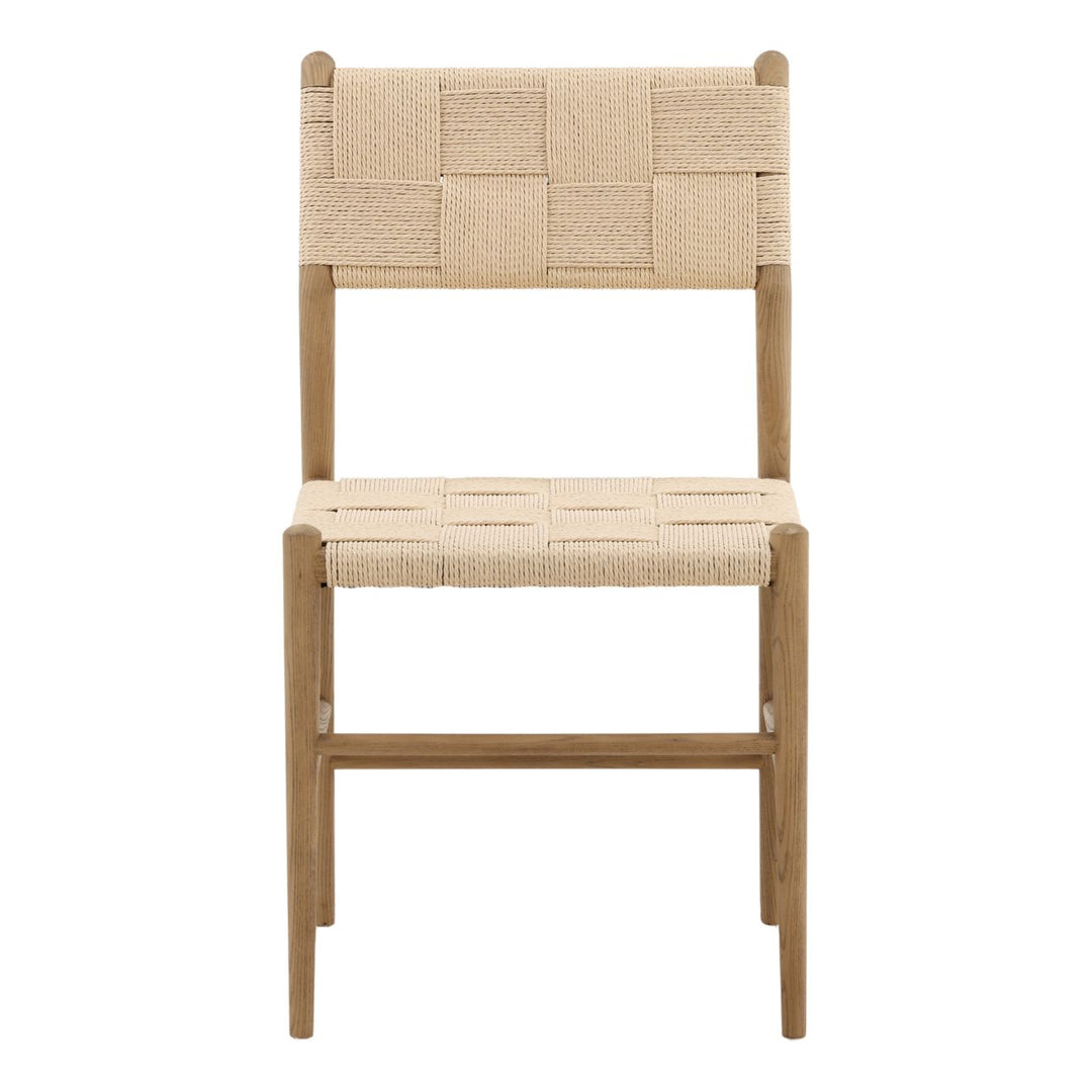 Xena Paper Cord and Ash Dining Chair, front view