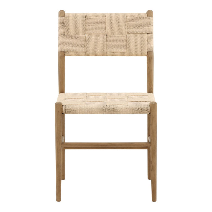 Xena Paper Cord and Ash Dining Chair, front view