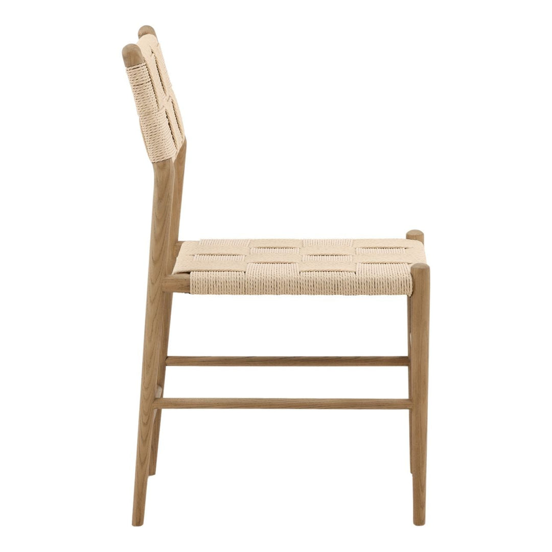 Xena Paper Cord and Ash Dining Chair, profile view