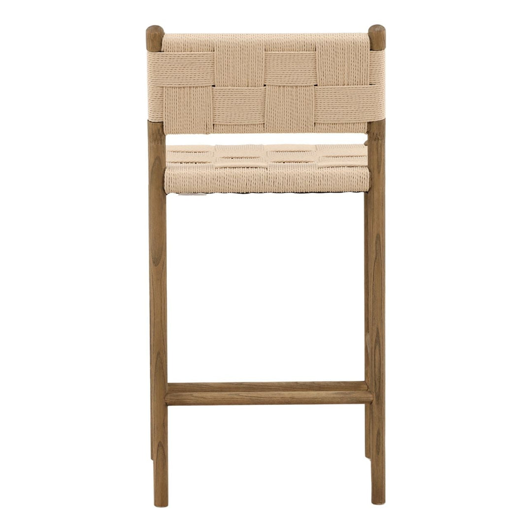 Xielle Paper Cord Ash Counter Stool, back view
