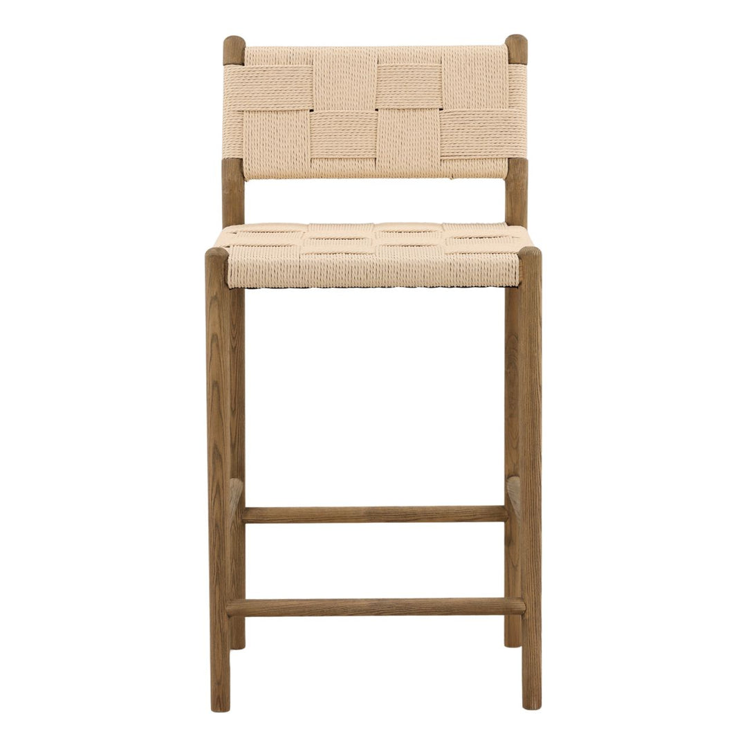 Xielle Paper Cord Ash Counter Stool, front view