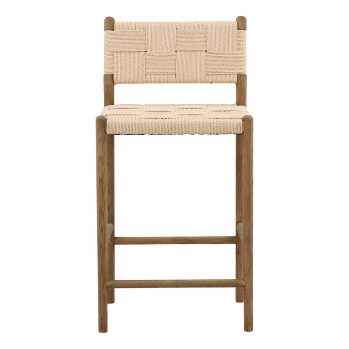 Xielle Paper Cord Ash Counter Stool, front view