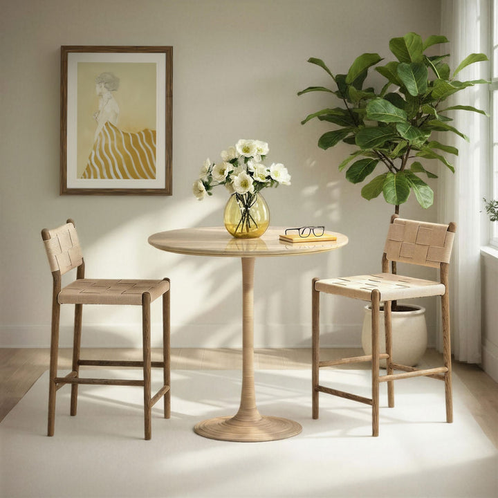 Xielle Paper Cord Ash Counter Stool, alternate lifestyle view 1