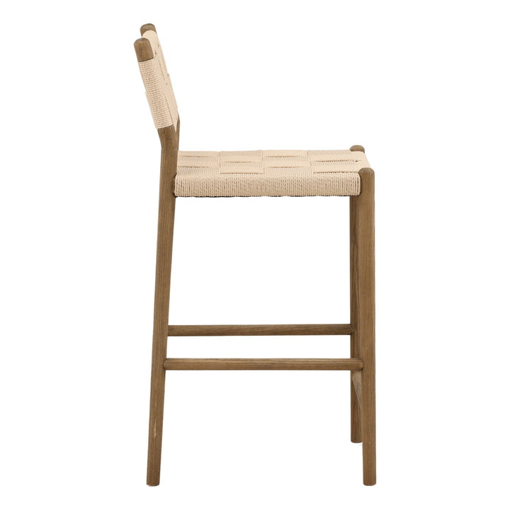 Xielle Paper Cord Ash Counter Stool, profile view