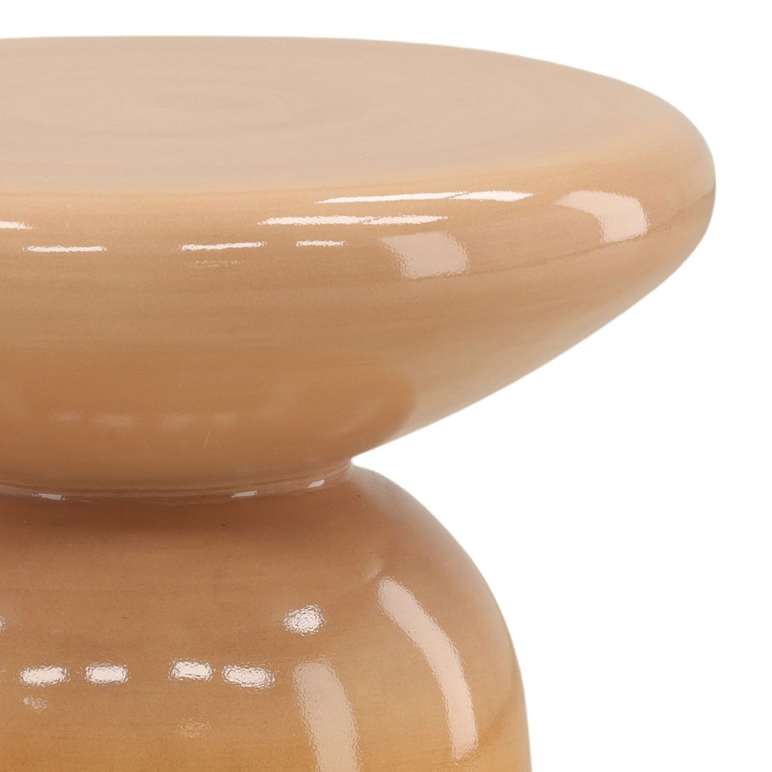 Marea Concrete Outdoor Side Table, Orange Ombre, detail 2 view