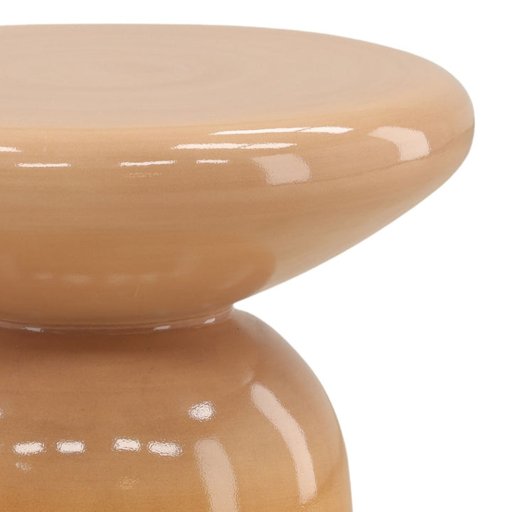 Marea Concrete Outdoor Side Table, Orange Ombre, detail 2 view