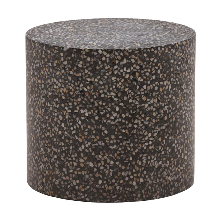 Nox Terrazzo Outdoor Side Table, three-quarter studio view