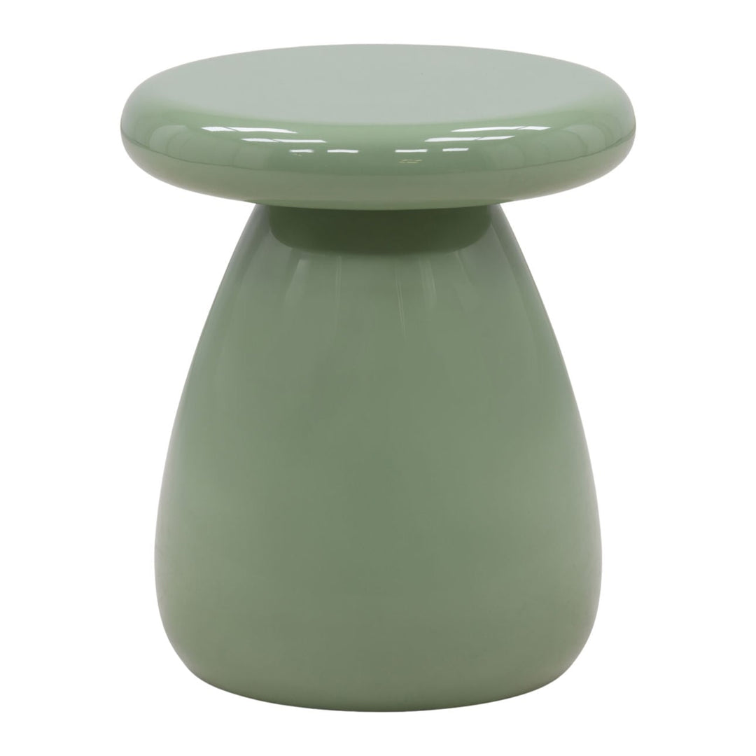 Astra Green Concrete Side Table, three-quarter studio view