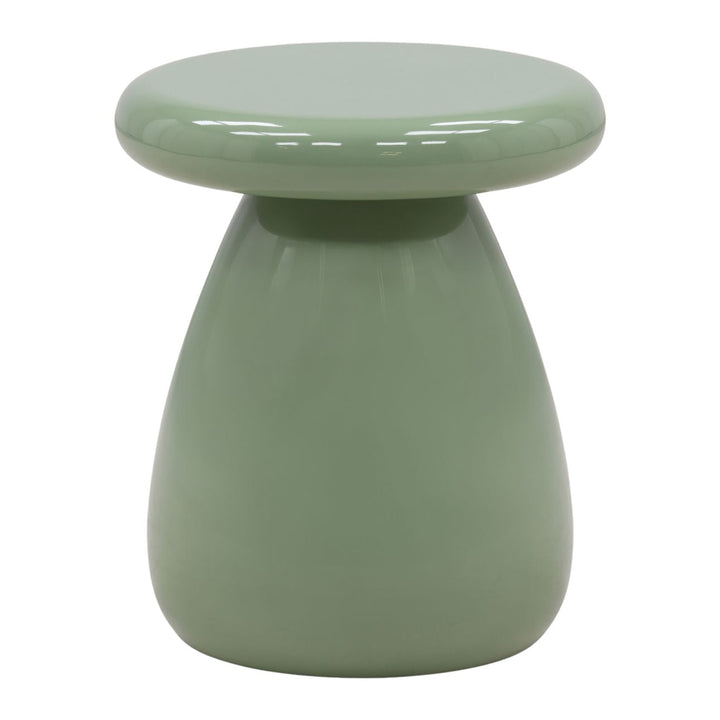 Astra Green Concrete Side Table, three-quarter studio view