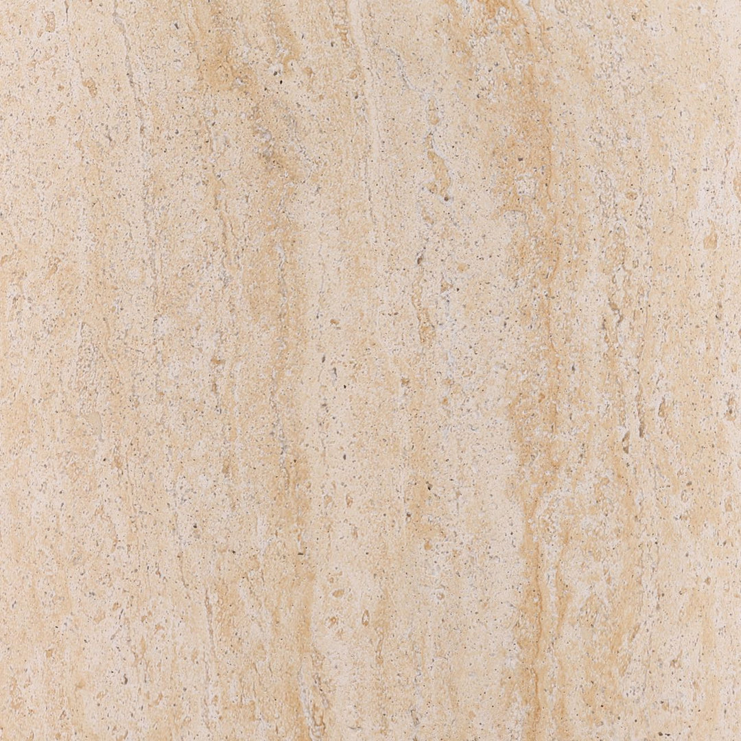 Leto Faux Travertine Outdoor Side Table, detail 1 view
