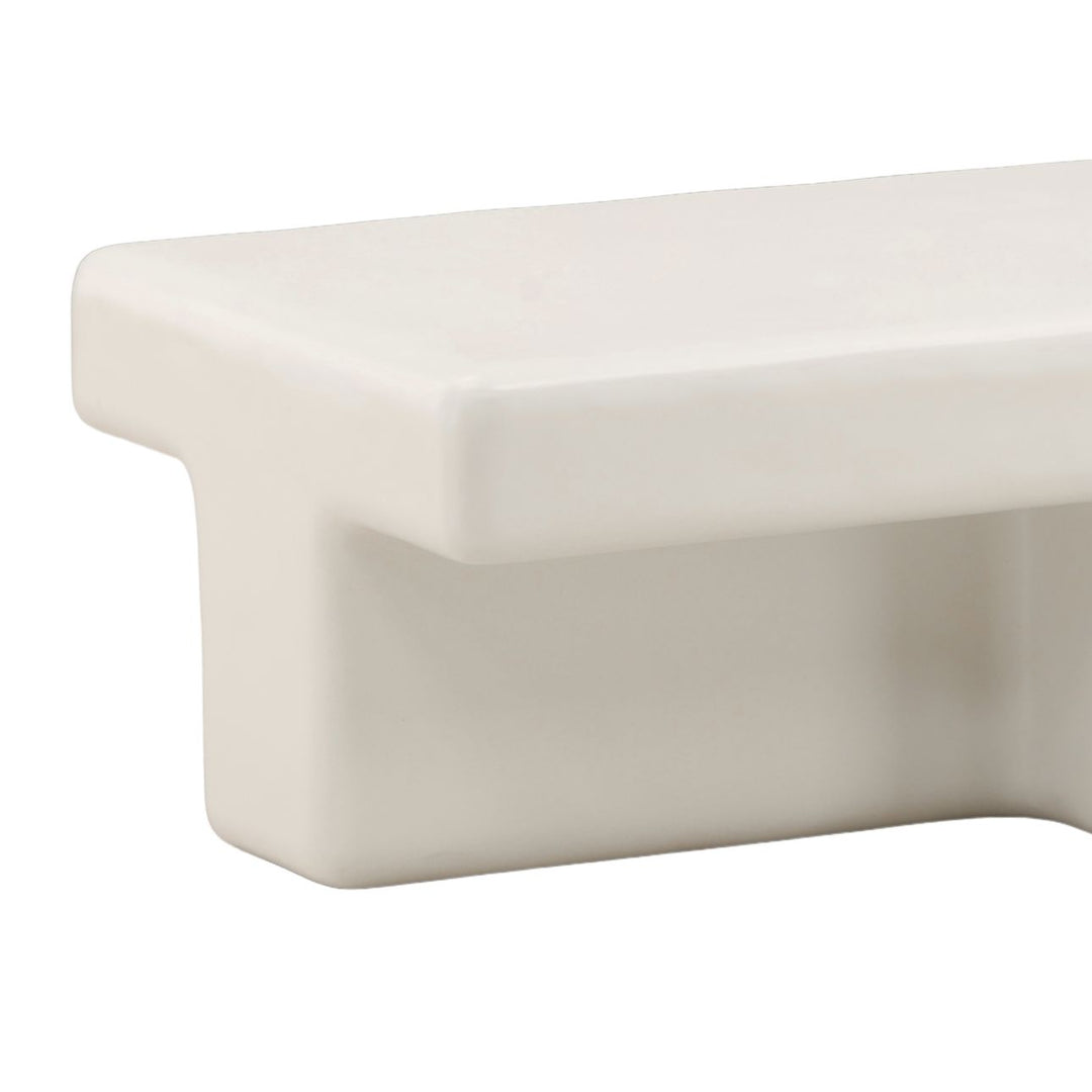 Teon White Outdoor Coffee Table, detail 2 view