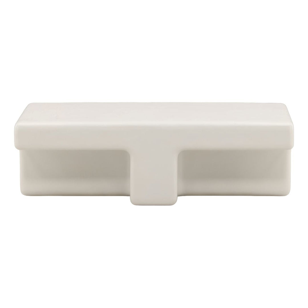 Teon White Outdoor Coffee Table, front view