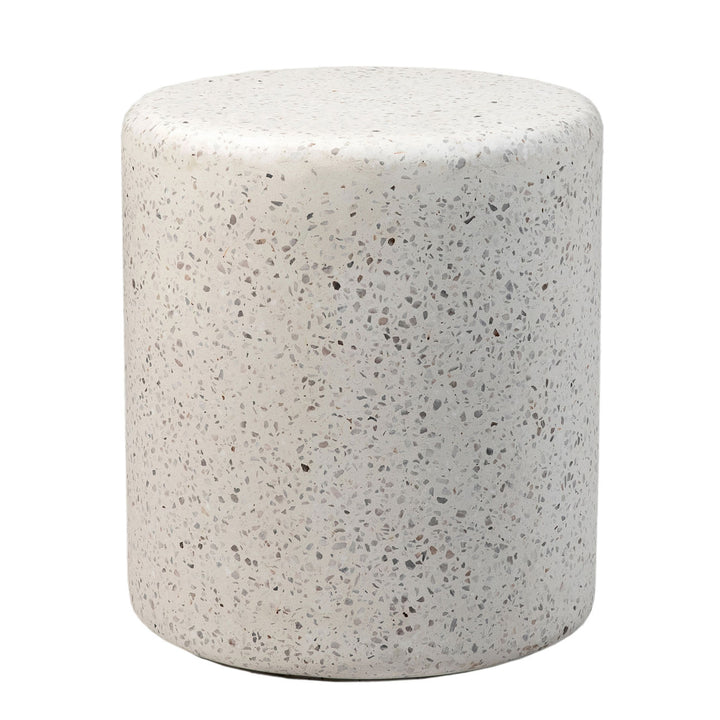 Adria Terrazzo Outdoor Side Table, three-quarter studio view
