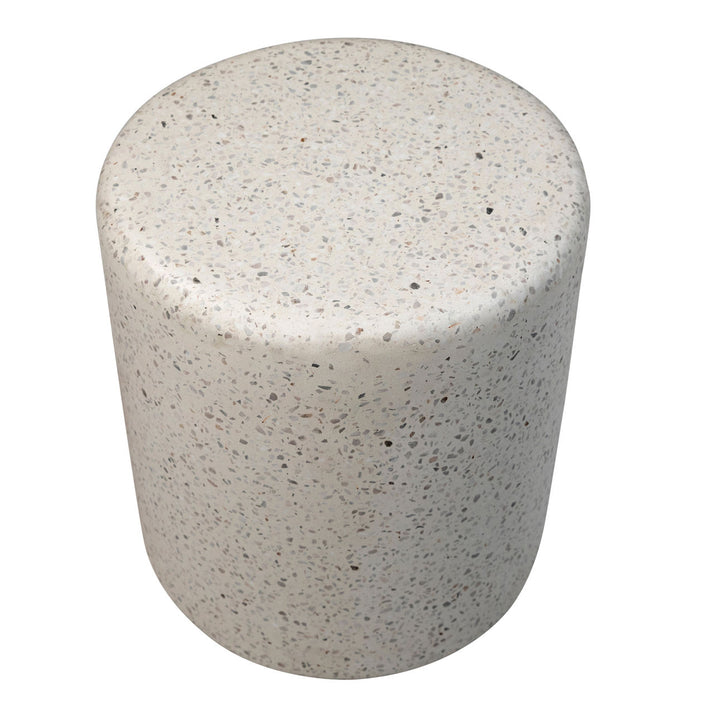 Adria Terrazzo Outdoor Side Table, overhead view