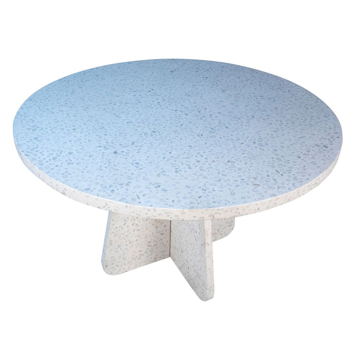Jules Terrazzo Outdoor Dining Table, overhead view