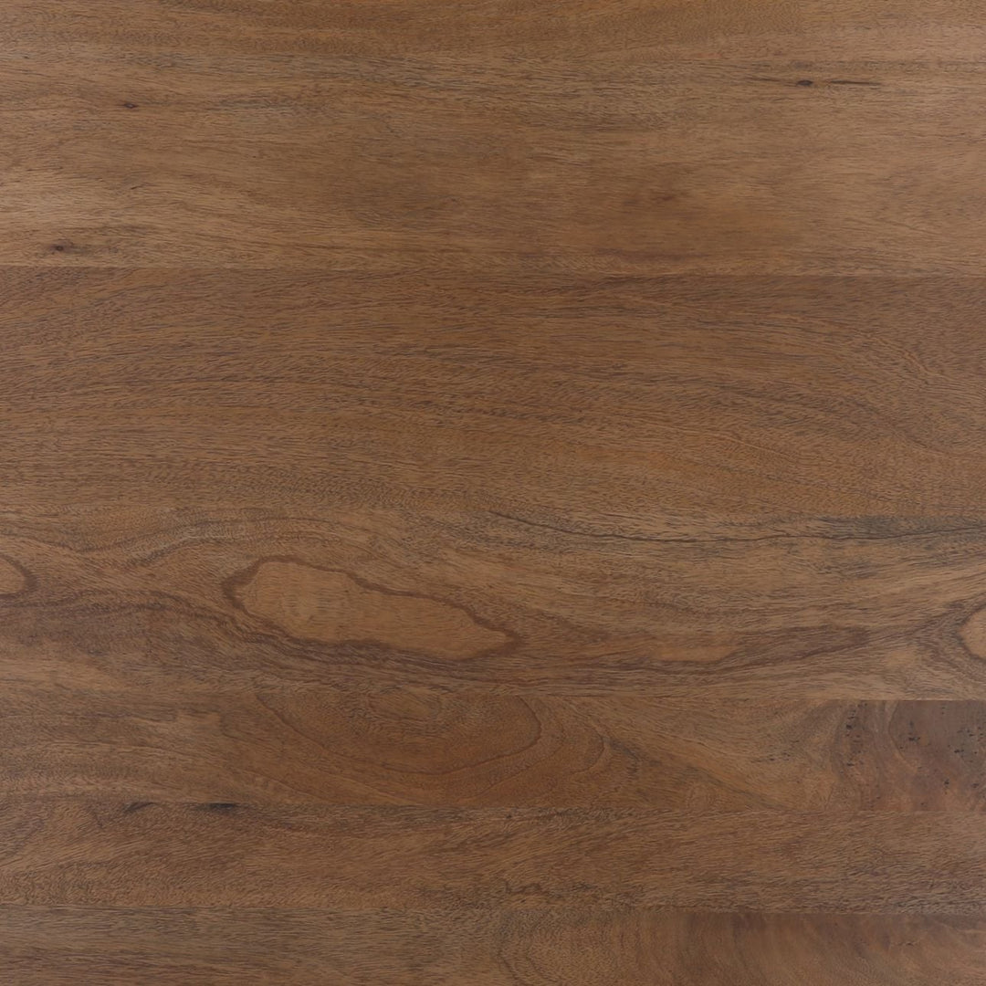 Linden Mango Wood and Steel Dining Table, detail 1 view