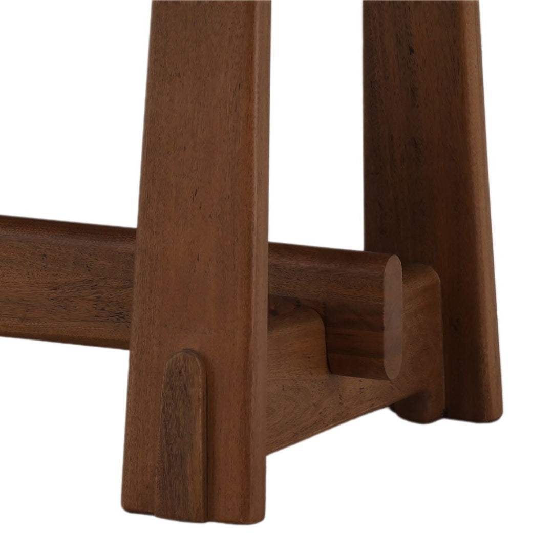 Linden Mango Wood and Steel Dining Table, detail 2 view