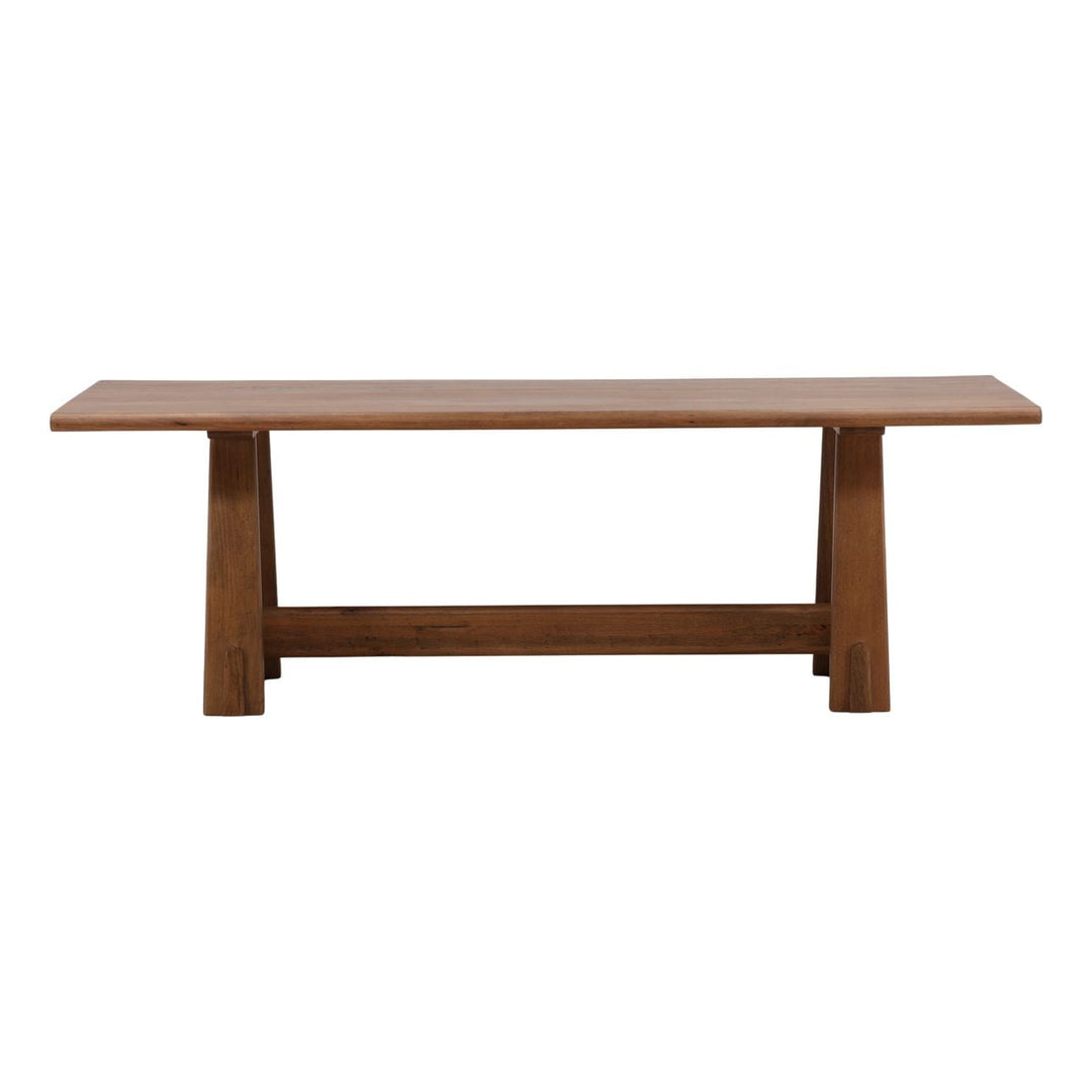 Linden Mango Wood and Steel Dining Table, front view