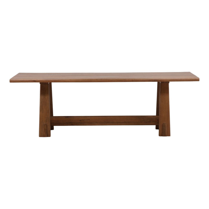 Linden Mango Wood and Steel Dining Table, front view