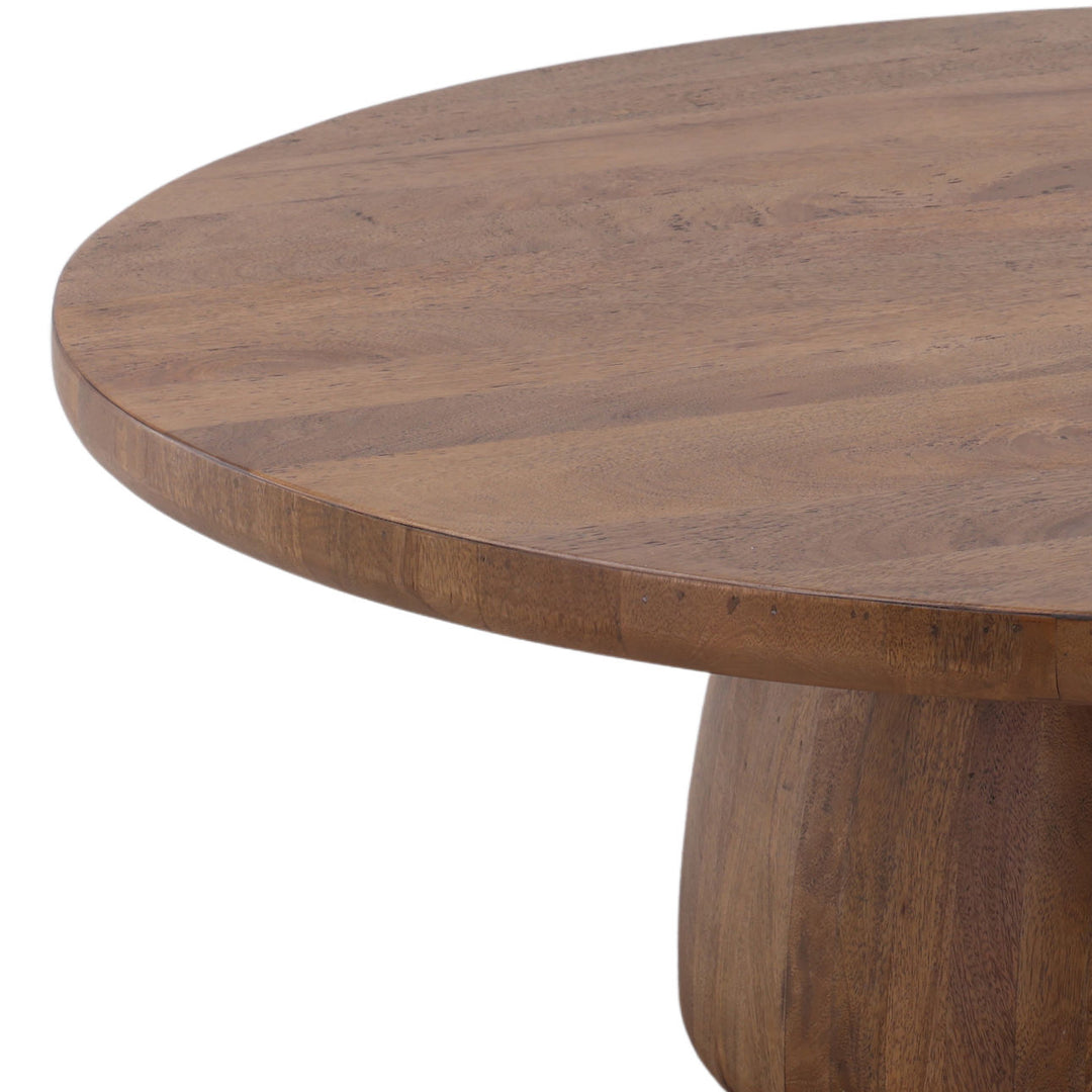 Calder Wood and Steel Coffee Table, detail 2 view