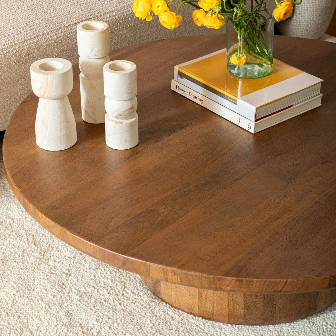 Calder Wood and Steel Coffee Table, lifestyle view
