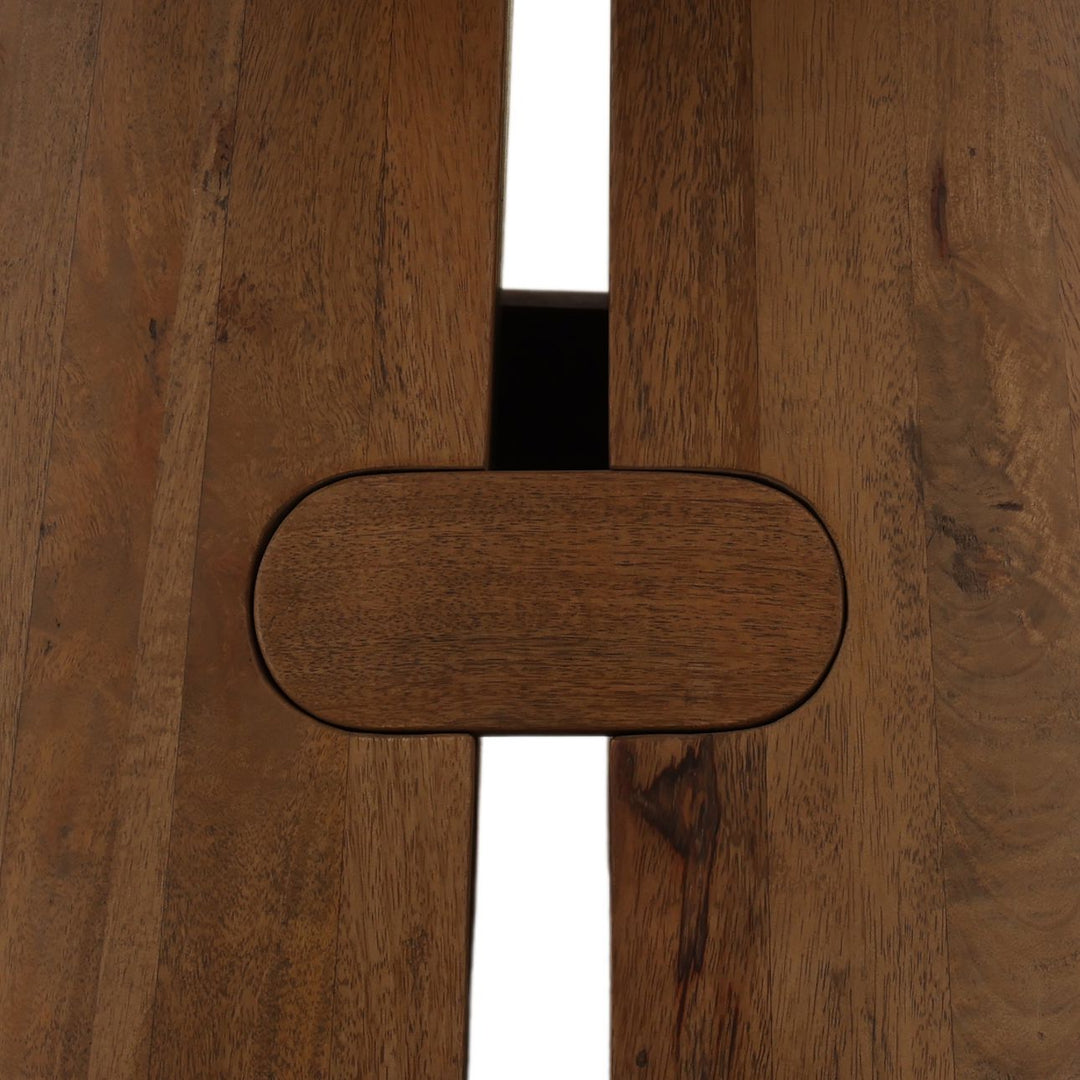 Bramble Mango Wood and Steel Dining Table, detail 2 view