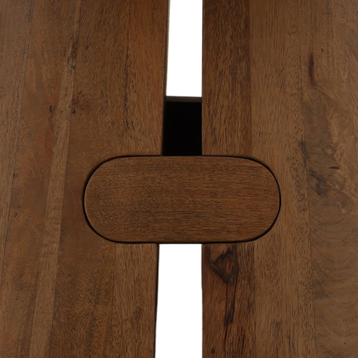 Bramble Mango Wood and Steel Dining Table, detail 2 view