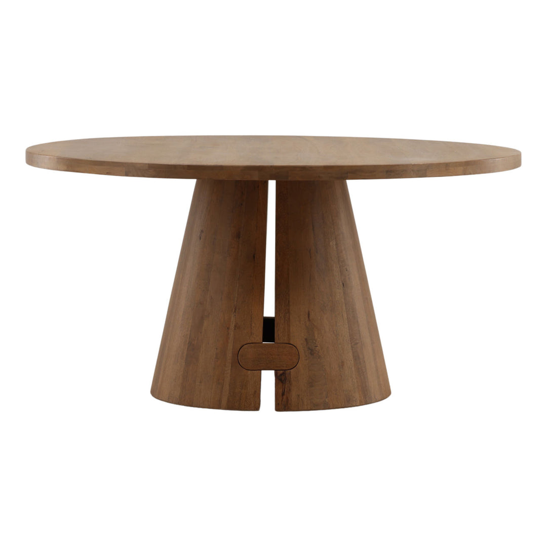 Bramble Mango Wood and Steel Dining Table, front view